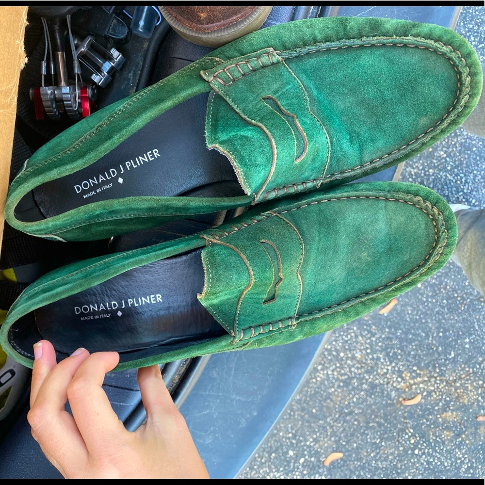 Donald J Pliner Emerald Green Leather Loafer